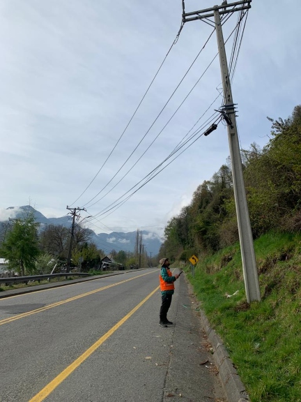 Levantamiento técnico en terreno proyecto aseguramiento de la calidad de 80 km. red de fibra óptica, Región de La Araucania, para nuestro cliente Globalconnect.